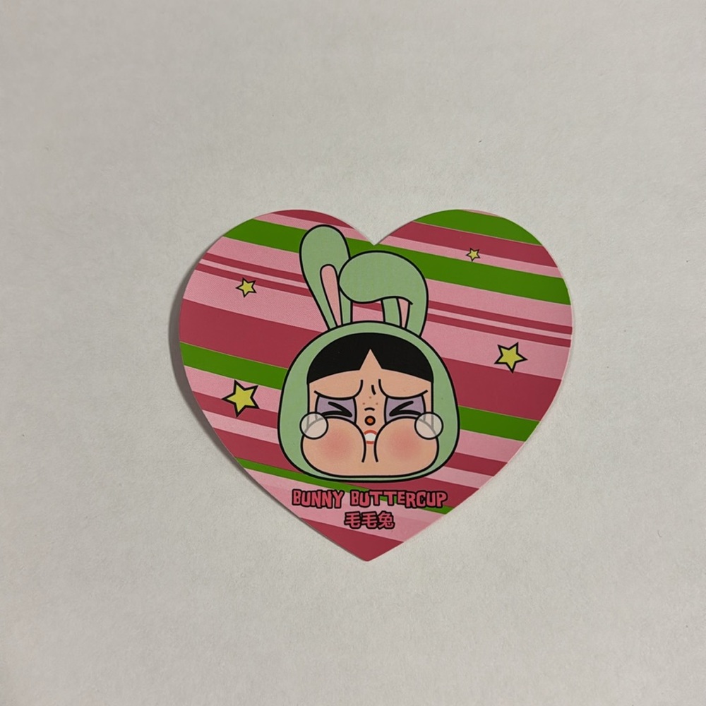 NWOT CRYBABY × Powerpuff Girls Series-Vinyl Face Plush - Bunny Buttercup - Picture 9 of 12